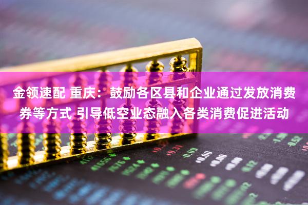 金领速配 重庆：鼓励各区县和企业通过发放消费券等方式 引导低空业态融入各类消费促进活动